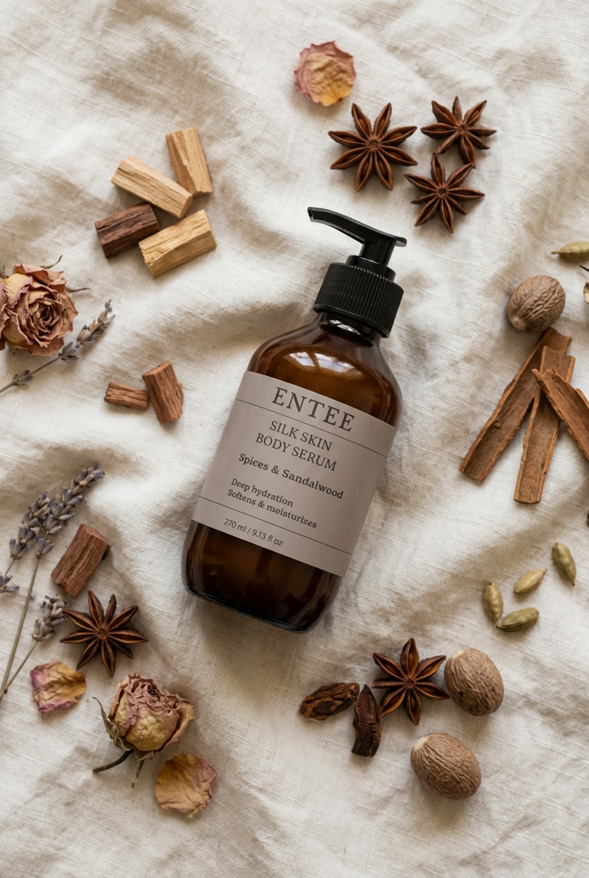 Silk Skin Body Serum, Spices & Sandalwood